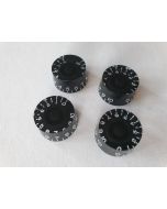 (4) Quality metric size control speed knobs set black set of 4