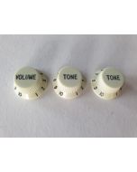 Stratocaster knob set mint green volume / tone / tone metric size