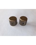 Set of 2 relic antique brass control knobs set metric size