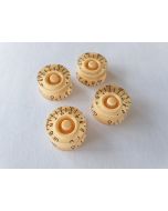 (4) Quality metric size guitar control speed knobs set cream set of 4