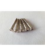(5) Guitar & bass bridge mounting screws chrome