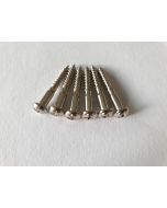 (6) Stratocaster vintage tremolo mounting screws chrome set