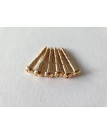 (6) Stratocaster vintage tremolo mounting screws gold