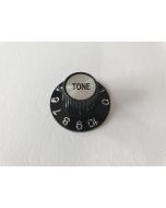 (1) Metric size witch hat knob black silver insert tone KS-260-T