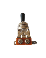 3 way quality guitar toggle switch chrome with black tip