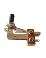 Guitar right angle 3 way toggle guitar switch chrome with black tip