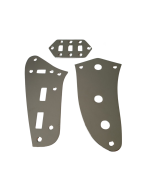 Jaguar guitar control & preset & slide switch plate set chrome + screws