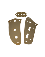 Jaguar guitar control & preset & slide switch plate kit gold + screws