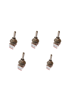 Set of 5 Mini switches 3 way ON OFF ON with 3 poles with a round bat