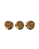 Stratocaster guitar knob set gold volume / tone / tone metric size