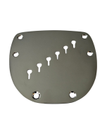 Jazzmaster / Jaguar hardtail bridge staggered  slots conversion plate chrome