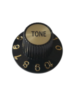 (1) Metric size witch hat knob black gold insert tone KG-260-T