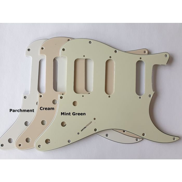 Stratocaster humbucker HSS guitar pickguard 3ply parchment