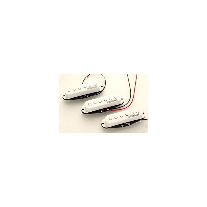 White Wilkinson High Output Ceramic Single Coil Pickups Set for Strat Style Guitar