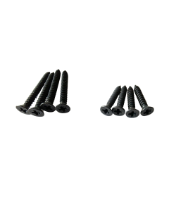 Humbucker mounting ring screw set black 4x long & 4x short fits Gibson