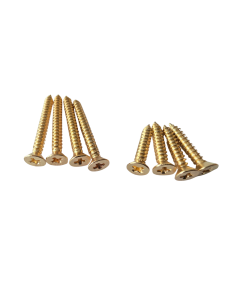 Humbucker mounting ring screw set gold 4x long & 4x short fits Gibson