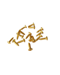 (17) countersunk pickguard mounting screws gold set