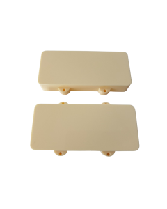 Jazzmaster pickup covers no holes aged white Ivory set fits Fender