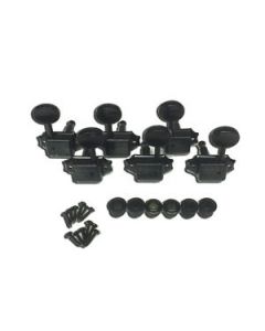 Quality solid guitar 3L + 3R vintage tuners set black