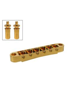 Tune o matic quality guitar bridge gold B-162-G