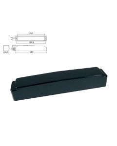 (1) Stratocaster single coil pickup cover no holes BPC-6-BKM