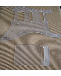 Stratocaster HSS pickguard transparent + back plate