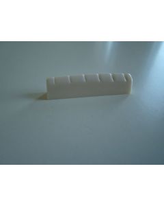 Les paul & acoustic guitar plastic slotted nut white 43mm