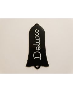 Les paul bell shaped deluxe truss rod cover black 2 hole