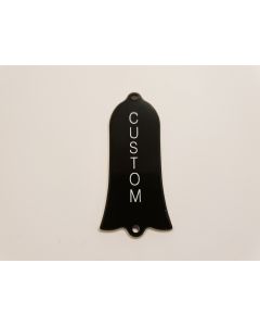 Les paul bell shaped "custom" truss rod cover black 2 hole