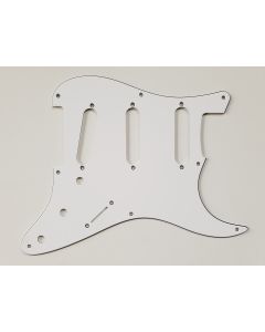 3-ply stratocaster 8 hole 57 pickguard white fits fender