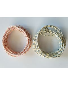 6 Meter 22awg cloth wire 3 meter red/white + 3 meter blue/white 