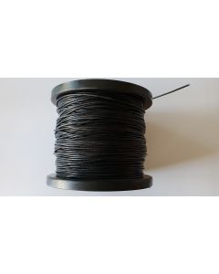 100 Meter roll guitar & bass 22awg cloth wire black 
