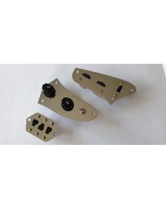 Complete Jaguar control plate kit chrome + parts