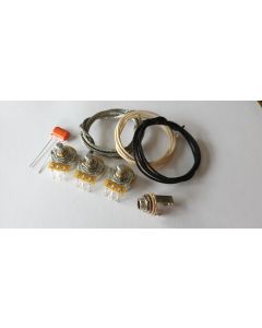 CTS solid shaft Wiring Kit for Jazz Bass with Orange Drop