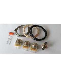 CTS split shaft Wiring Kit for Jazz Bass with Orange Drop