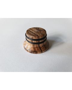 (1) Quality guitar wood zebra control knob with rubber 