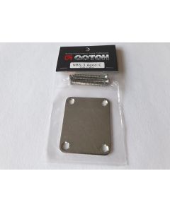 Gotoh guitar relic aged chrome neck plate + screws GTH15861