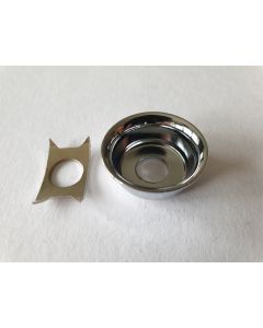 Telecaster vintage style Jack plate cup chrome JP-4-C