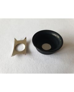 Telecaster vintage style Jack plate cup black JP-4-B