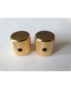 Set of 2 barrel knobs gold fits Fender USA CTS pots