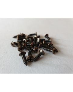 Antique relic brass pickguard mounting screws set of 17