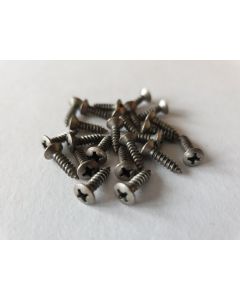 Antique relic chrome pickguard mounting screws set of 17