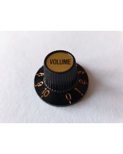 1x Guitar witch hat control knob volume gold insert metric size