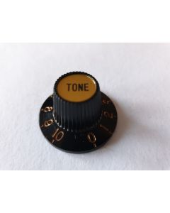 1x Guitar witch hat control knob tone gold insert metric size
