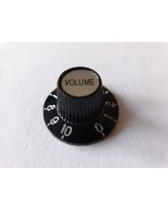 1x Guitar witch hat control knob volume silver insert metric size