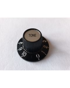 1x Guitar witch hat control knob tone silver insert metric size