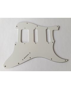 Stratocaster HSS pickguard 3ply parchment no pot holes fits Fender