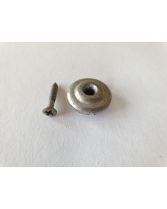 Bass string guide relic aged antique silver chrome + screw