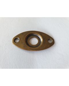 Recessed Jack plate relic antique brass + screws