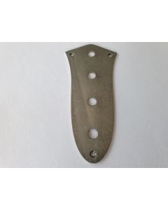 Jazz bass control plate relic aged antique silver chrome